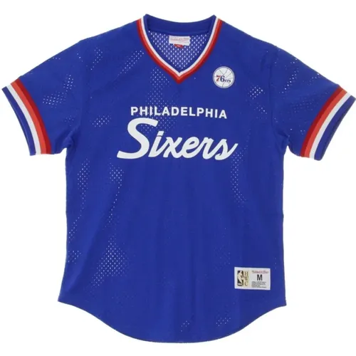 Kurzarmshirt , Herren, Größe: S - Mitchell & Ness - Modalova