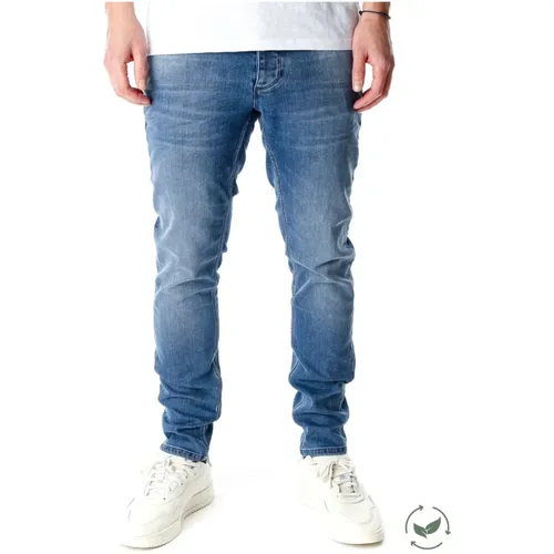 Slim Fit Jeans mit Fade-Effekten , Herren, Größe: W33 L32 - Gabba - Modalova