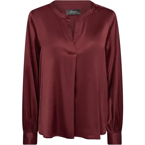 Elegante Satinbluse Garnet MOS MOSH - MOS MOSH - Modalova