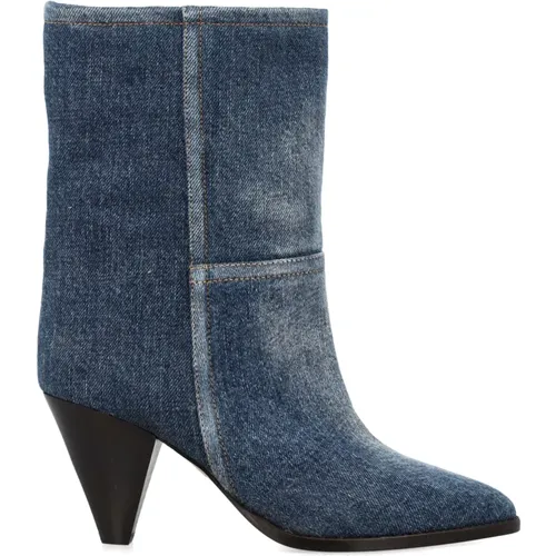 Denim Boots with Conical Heel , female, Sizes: 7 UK, 6 UK, 5 UK - Isabel marant - Modalova