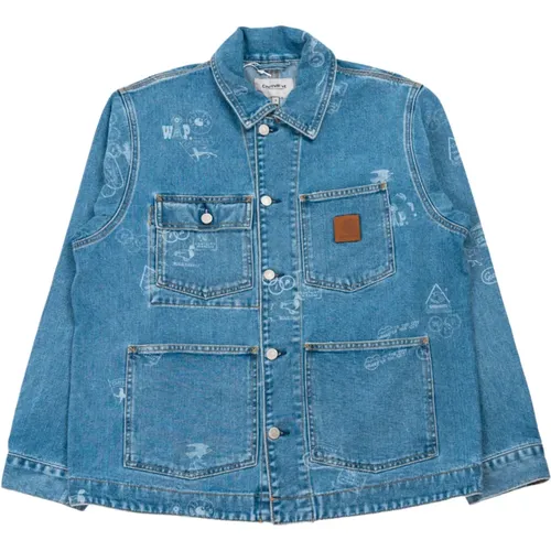 Denim Stamp Jacke , Herren, Größe: L - Carhartt WIP - Modalova