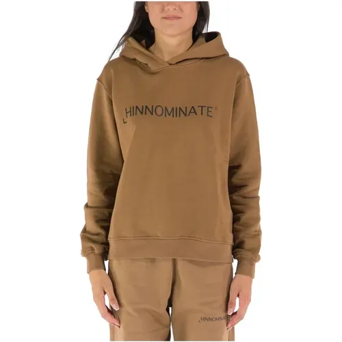 Cotton Hooded Logo Sweatshirt , female, Sizes: M - Hinnominate - Modalova