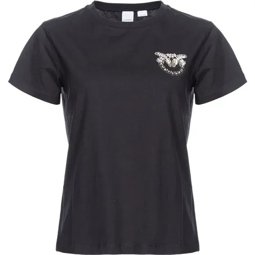 Love Birds Logo T-Shirt , female, Sizes: S - pinko - Modalova