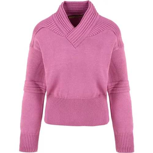 Fuchsia Pullover für Damen , Damen, Größe: XS - Akep - Modalova