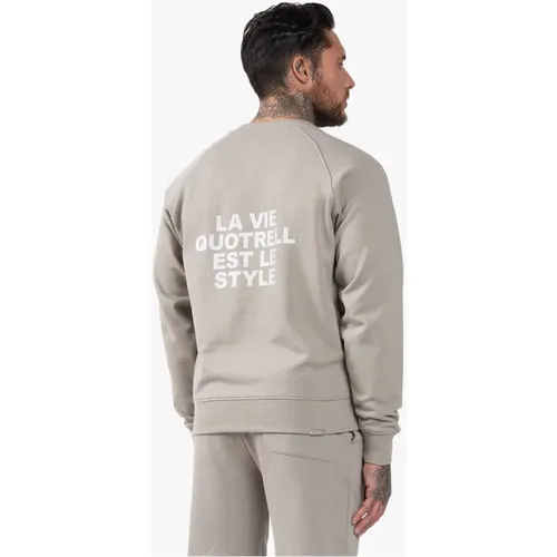 Mens Grey La Vie Sweater , male, Sizes: XL, M, S, L - Quotrell - Modalova