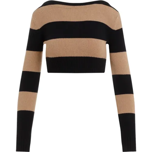 Blauer Kamel Crop Pullover , Damen, Größe: M - Max Mara - Modalova