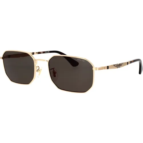Nineties 2 Sunglasses with Rose Gold Frame and Dark Green Lenses , male, Sizes: 54 MM - Police - Modalova