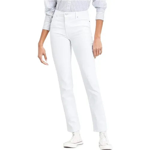 Levi's, 724 High Rise Weiße Jeans , Damen, Größe: W28 L30 - Levis - Modalova