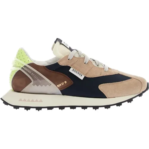 Beige Blue Sneakers Aw23 , male, Sizes: 8 UK - RUN OF - Modalova