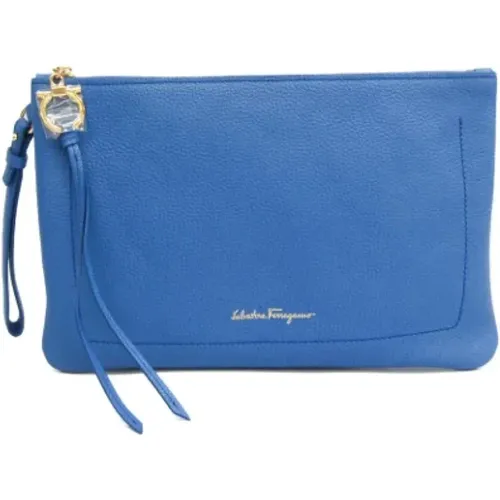 Pre-owned Leather clutches , female, Sizes: ONE SIZE - Salvatore Ferragamo Pre-owned - Modalova