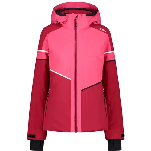 Women Twill Ski Jacket with Detachable Hood , female, Sizes: S, XL, XS - CMP - Modalova