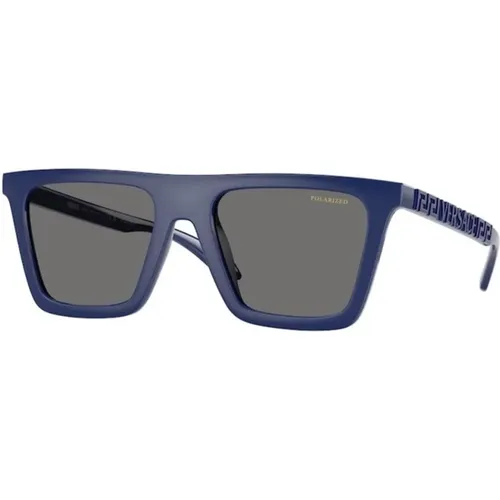 Frame Polarized Dark Grey Lenses , unisex, Sizes: 53 MM - Versace - Modalova