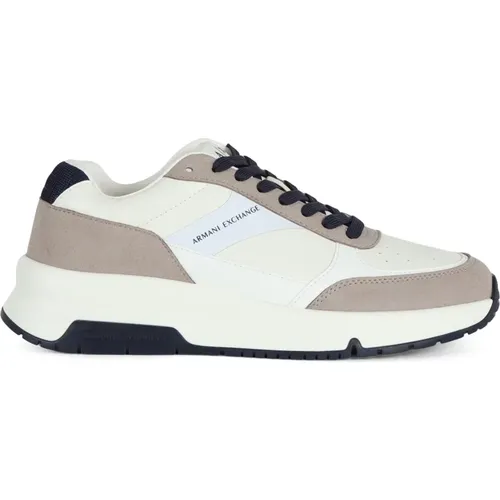 Umweltfreundliche Logo-Sneakers , Herren, Größe: 41 EU - Armani Exchange - Modalova