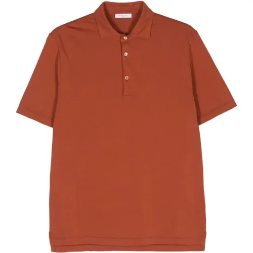 Lehm Orange Baumwoll T-Shirt , Herren, Größe: L - Boglioli - Modalova