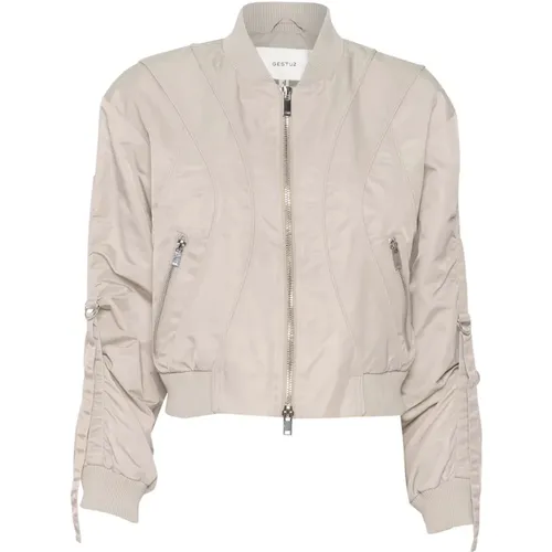 Short Bomber Jacket with Smart Details , female, Sizes: L, S, XL, M - Gestuz - Modalova