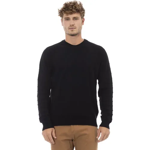 Rundhals Langarm Pullover , Herren, Größe: XL - Alpha Studio - Modalova