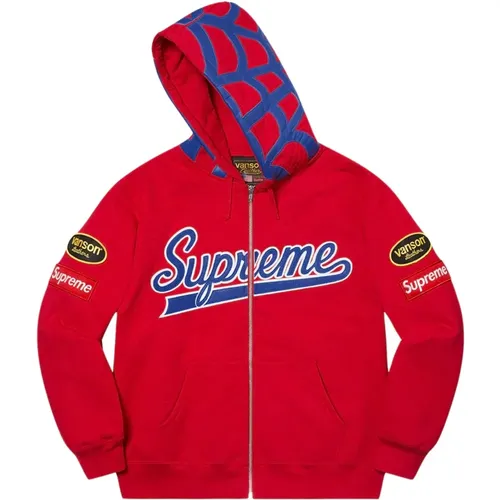 Spider Web Zip Up Hoodie , male, Sizes: L, M, XL - Supreme - Modalova