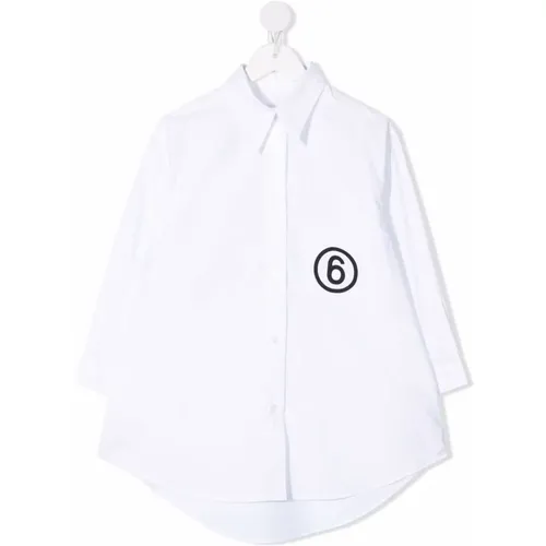 Weißes Baumwoll-Logo-Print-Shirt - Maison Margiela - Modalova