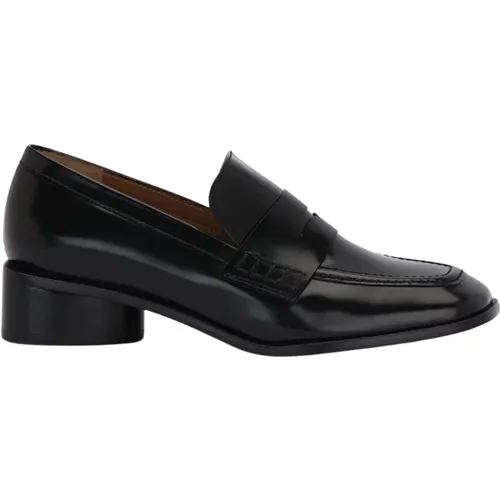 Schwarzes Kalbsleder Paris Band Loafers Mocasin Banda , Damen, Größe: 35 EU - Lottusse - Modalova