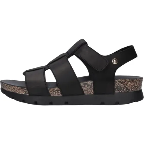 Schwarze Ledersandalen Sammy , Damen, Größe: 36 EU - Panama Jack - Modalova