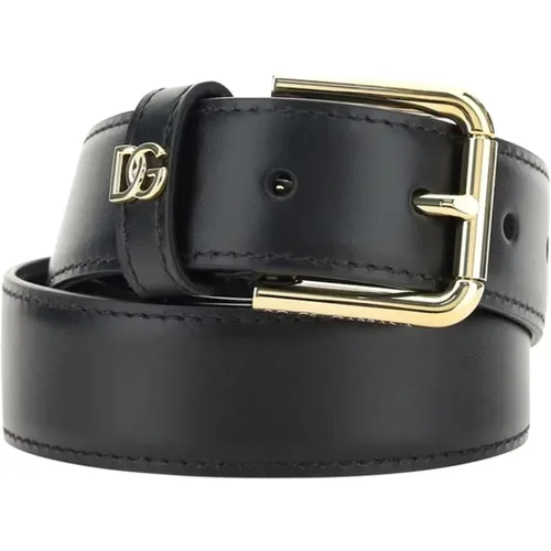 Leather Logo Belt Women's Accessories , female, Sizes: 80 CM, 85 CM - Dolce & Gabbana - Modalova