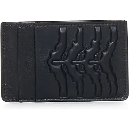 Skeleton Embossed Leather Wallet , male, Sizes: ONE SIZE - alexander mcqueen - Modalova