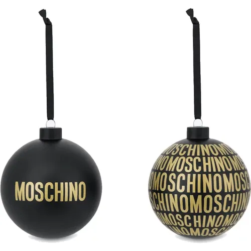 Black Gold Decorative Christmas Ball Set , unisex, Sizes: ONE SIZE - Moschino - Modalova