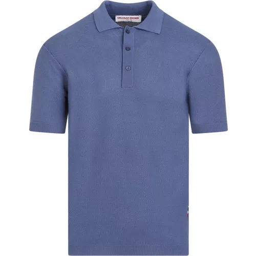 Blaues Baumwoll-Poloshirt Ss24 , Herren, Größe: S - Orlebar Brown - Modalova