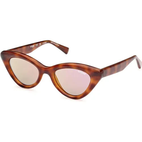 Stylische Sonnenbrille in Blauton , unisex, Größe: 50 MM - Guess - Modalova