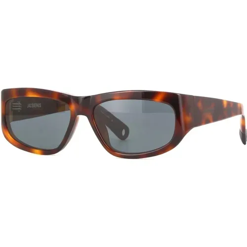 Pilota Sunglasses Havana Grey Lenses , female, Sizes: 57 MM - Jacquemus - Modalova