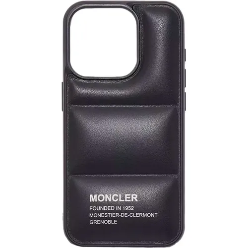 Leder iPhone 15 Pro Hülle , unisex, Größe: ONE Size - Moncler - Modalova