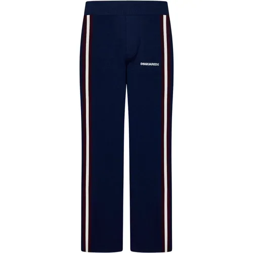 Marineblaue Slouchy Fit Hose , Herren, Größe: S - Dsquared2 - Modalova