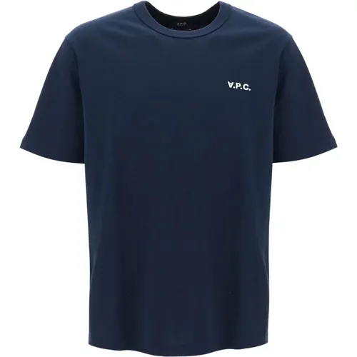 Flocked Logo T-Shirt Boxy Fit , Herren, Größe: XL - A.p.c. - Modalova