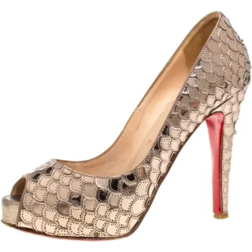 Pre-owned Fabric heels , female, Sizes: 2 1/2 UK - Christian Louboutin Pre-owned - Modalova