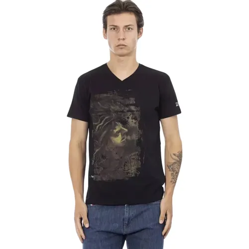 Elegantes V-Ausschnitt Tee , Herren, Größe: M - Trussardi - Modalova