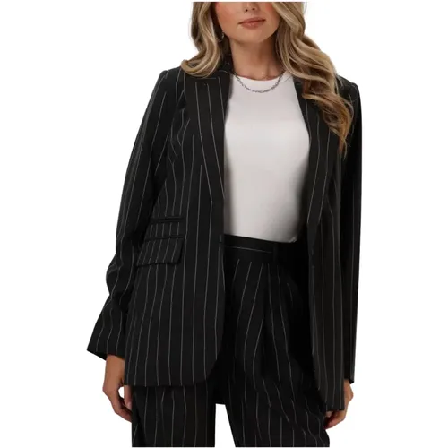 Gestreifter Pin Blazer für Stilvolle Frauen , Damen, Größe: L - Co'Couture - Modalova