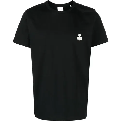 Logo T-Shirt in Schwarz , Herren, Größe: S - Isabel marant - Modalova