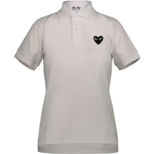 Black Heart Polo Shirt , female, Sizes: S, M, L - Comme des Garçons - Modalova