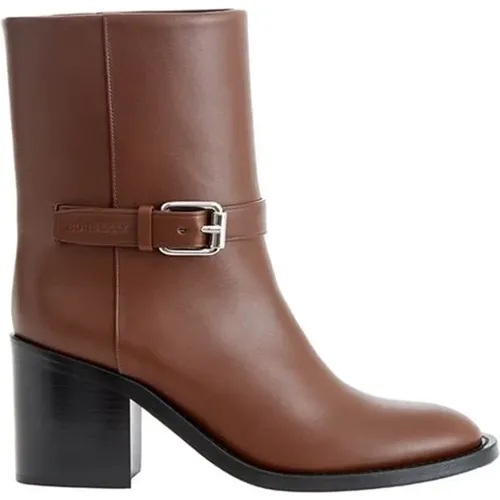 Braune Lederstiefel Burberry - Burberry - Modalova