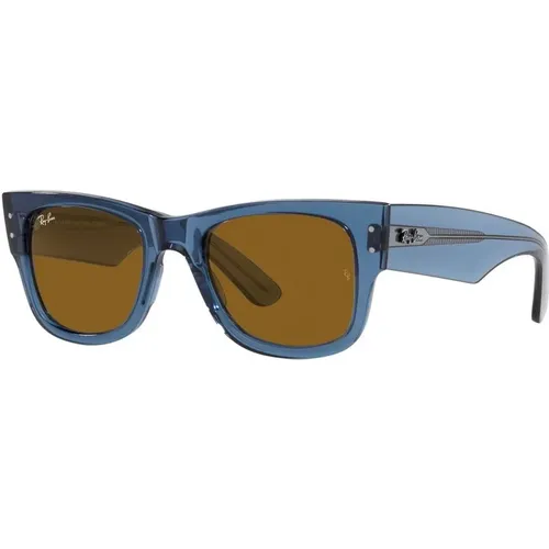 Mega Wayfarer 0840S Sonnenbrille in Blau - Ray-Ban - Modalova