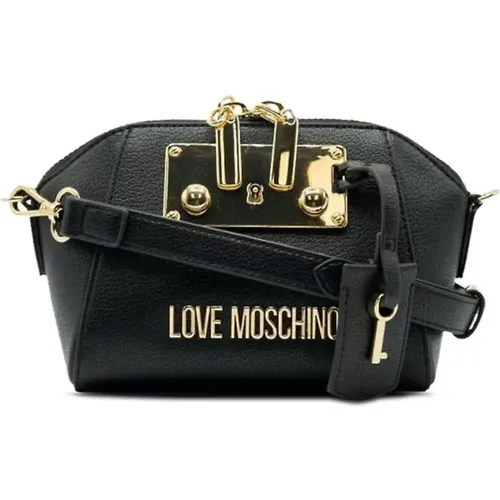 Schicke Schwarze Damenhandtasche - Moschino - Modalova