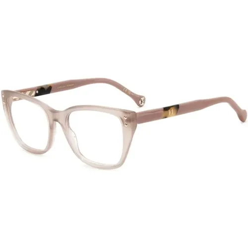 Stilvolle Peach Havana Brille , unisex, Größe: 52 MM - Carolina Herrera - Modalova