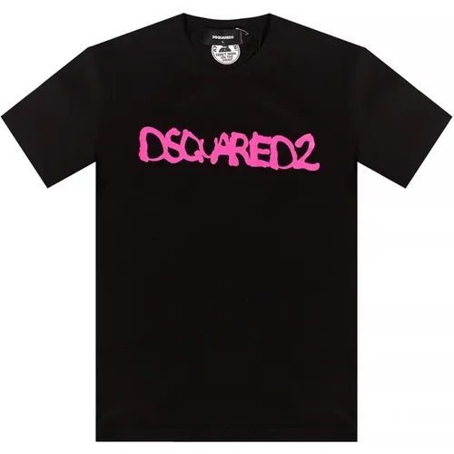 Round Neck T-Shirt - Stylish Men`s Fashion , male, Sizes: L, 2XL, S - Dsquared2 - Modalova