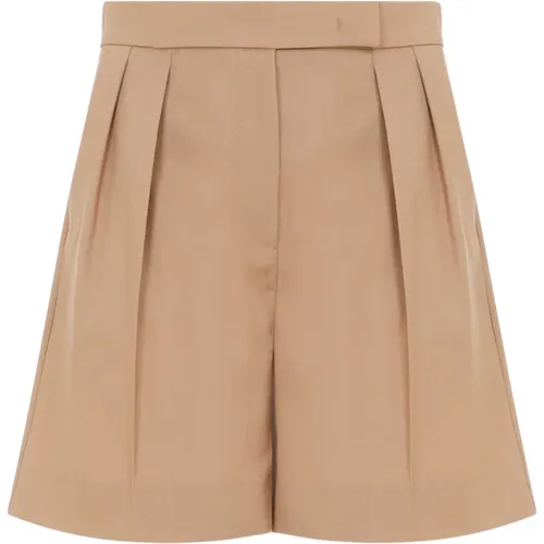 Stilvolle Braune Wollshorts , Damen, Größe: S - Max Mara - Modalova