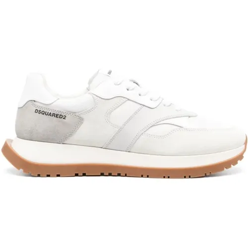 Weiße Polyester Casual Sneakers für Männer - Dsquared2 - Modalova