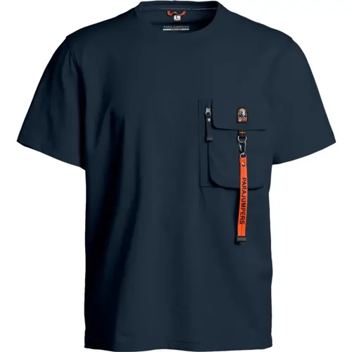 Navy Mojave Short Sleeve T-Shirt , male, Sizes: L - Parajumpers - Modalova