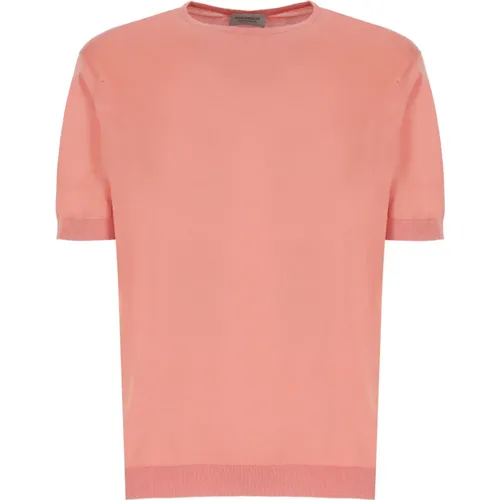 Coral Crew Neck T-shirt , male, Sizes: L, XL, S - John Smedley - Modalova