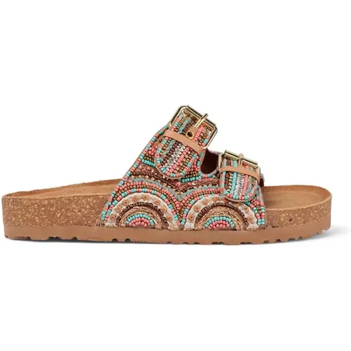 Buckle Embellished Flat Comfort Sandal , female, Sizes: 3 UK, 6 UK, 7 UK, 4 UK, 8 UK, 5 UK - Alma en Pena - Modalova