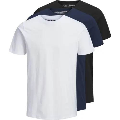 Basic O-Neck T-Shirt 3er Pack , Herren, Größe: 2XL - jack & jones - Modalova