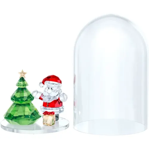 Christmas Glass Bell - Tree & Santa , female, Sizes: ONE SIZE - Swarovski - Modalova